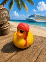 Pirate Duck - Pink Hat